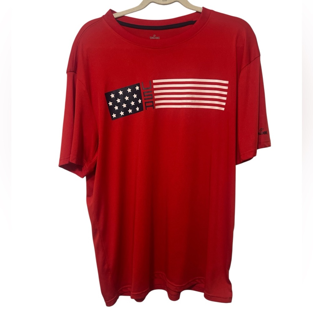 Men’s Red Spalding USA T-Shirt